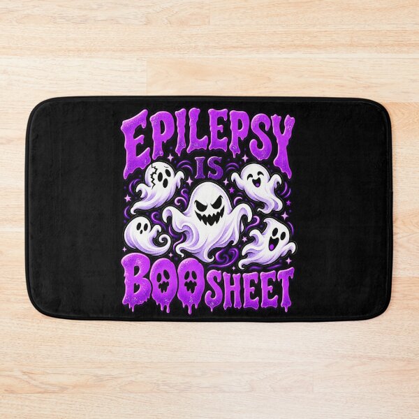Item preview, Funny Epilepsy Is Boo Sheet Halloween Cute Purple Ghost Awareness Humor designed and sold by JustBeStylish.