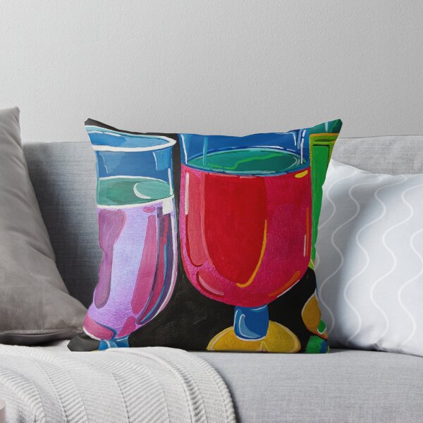Item preview, Vibrant Colorful Cocktail Glasses Painting designed and sold by Danny-ARTZ-1979.