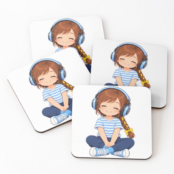Item preview, Kenzie Headphones Music Cartoon Character Design designed and sold by Kenzie & Co.
