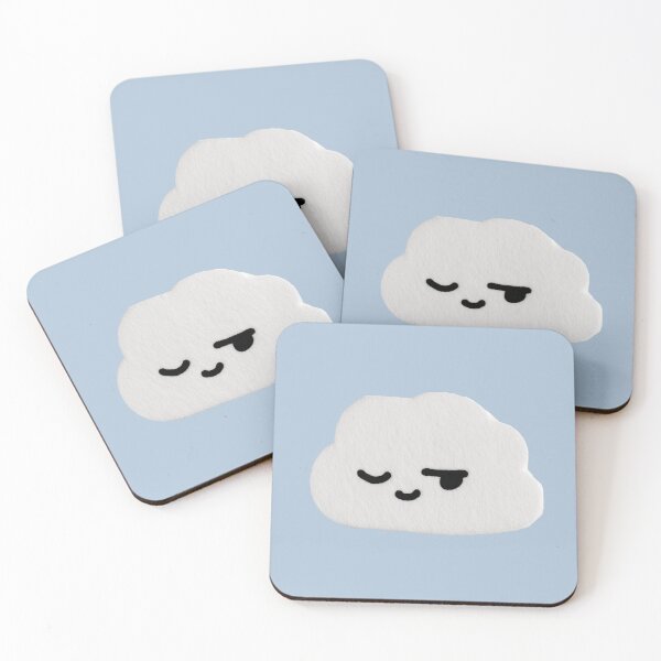 Item preview, Sleepy Cloud Sticker – Cute Minimalist Moody Cloud designed and sold by Audra-studio.