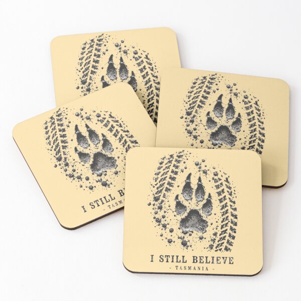 Item preview, I Still Believe Tasmania Thylacine Paw Muddy Track designed and sold by Yellowriversss.