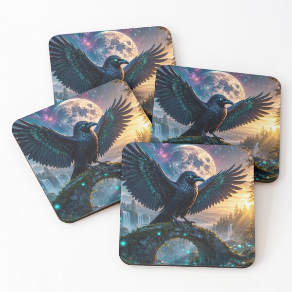 Item preview, Mystical Raven of the Enchanted Forest designed and sold by Dogandesighn.