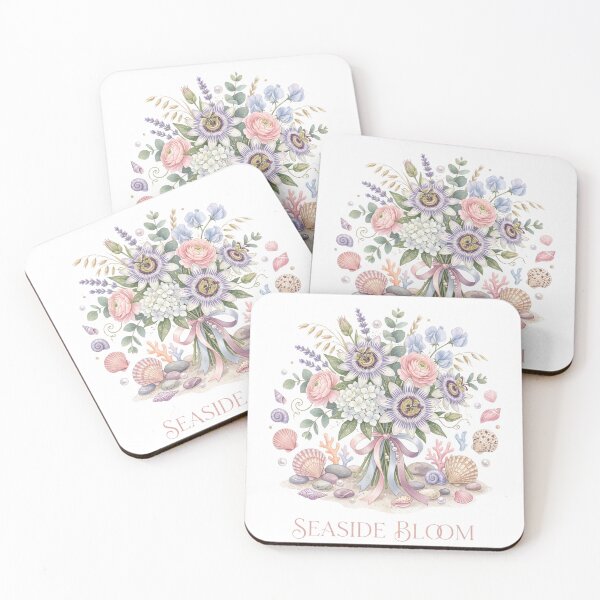 Item preview, Seaside Bloom | Coastal Floral Bouquet Watercolor Design designed and sold by HelgaCraftery.