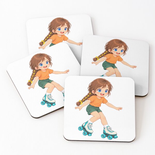 Item preview, Kenzie Roller Skating Cartoon Character Design designed and sold by Kenzie & Co.