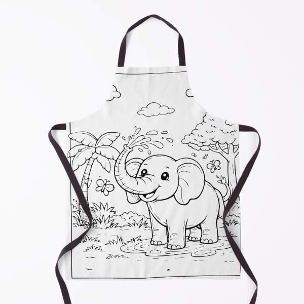 Item preview, Coloring book style print. Elephant designed and sold by MS Production.