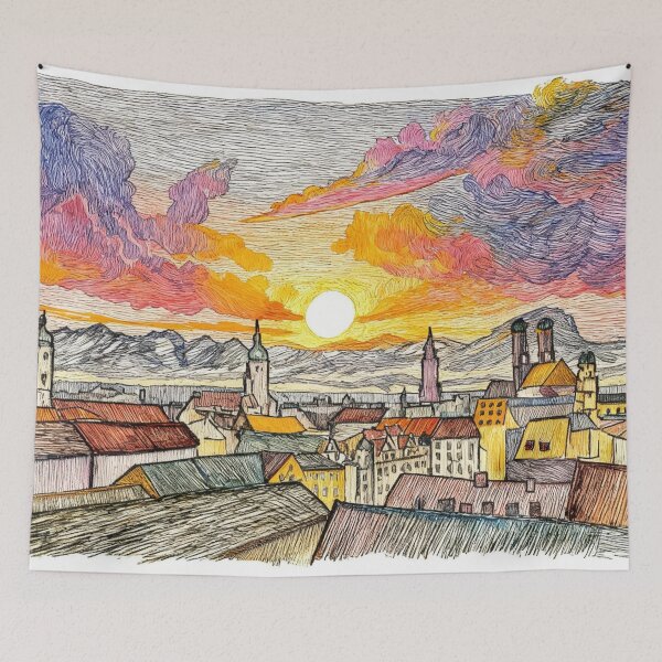 Item preview, Sunset over Munich designed and sold by sid1802.