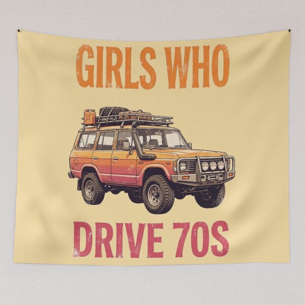Item preview, Girls Who Drive 70s LandCruiser Troopy Adventure designed and sold by Yellowriversss.
