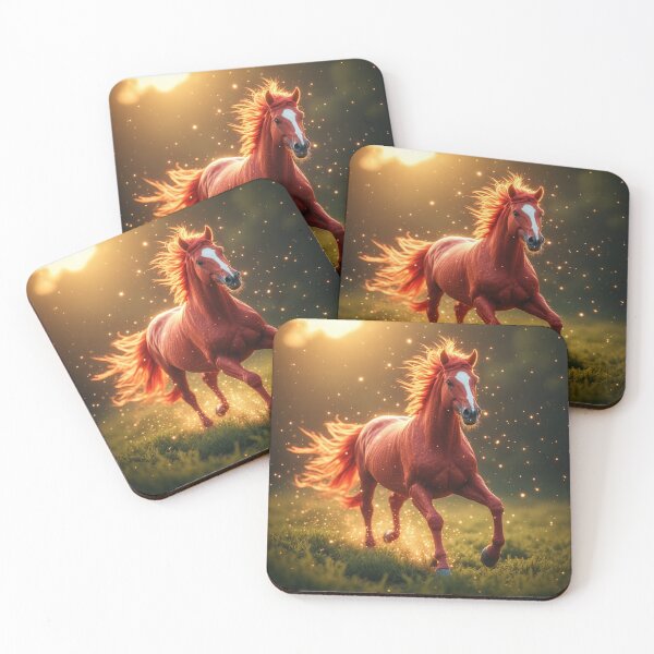 Item preview, Majestic Chestnut Stallion Golden Dust Motion Art designed and sold by AWADHESH  CHAURASIA.