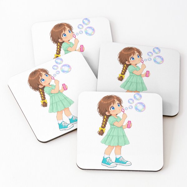 Item preview, Kenzie Blowing Bubbles Cartoon Character Design designed and sold by Kenzie & Co.