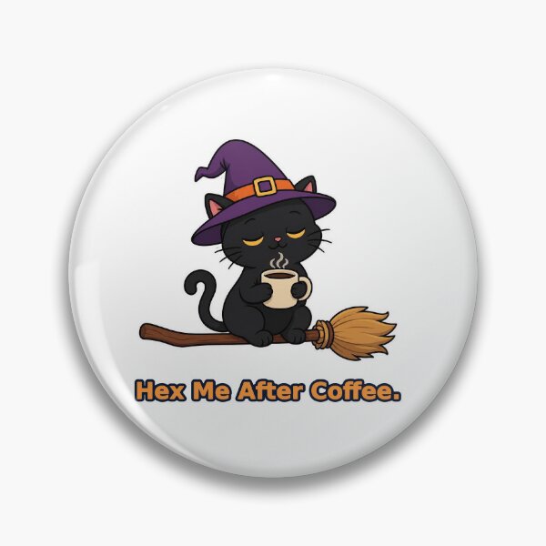 Item preview, Hex Me After Coffee Witch Cat designed and sold by serjcypher.