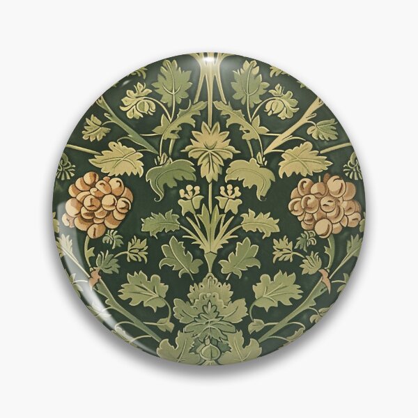 Item preview, William Morris Green Foliage and Peach Bloom Wallpaper designed and sold by Alfredus.