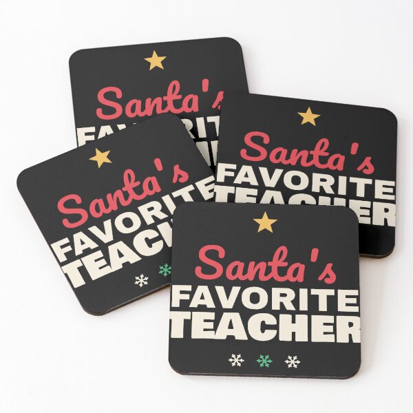 Item preview, Santa's Favorite Teacher Christmas Shirt designed and sold by The Spare Mitten.