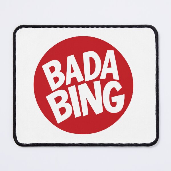 Item preview, Bada Bing! – Red Retro Typography Sticker designed and sold by PIXEL POP DESIGNS - Beyond the Norm!.