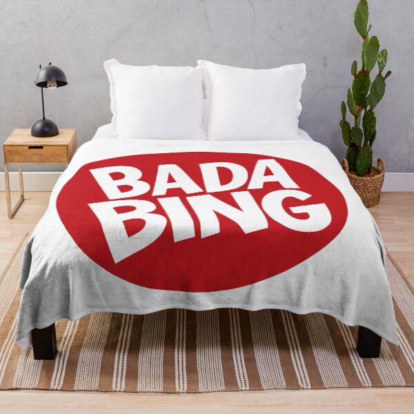 Item preview, Bada Bing! – Red Retro Typography Sticker designed and sold by PIXEL POP DESIGNS - Beyond the Norm!.
