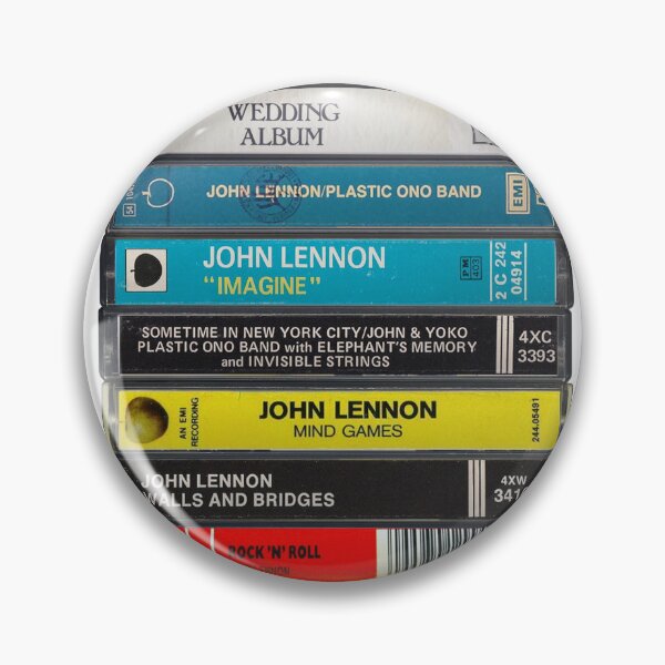Item preview, John Lennon - Studio Albums - Vintage Cassette Print designed and sold by Mr Mustard Prints.