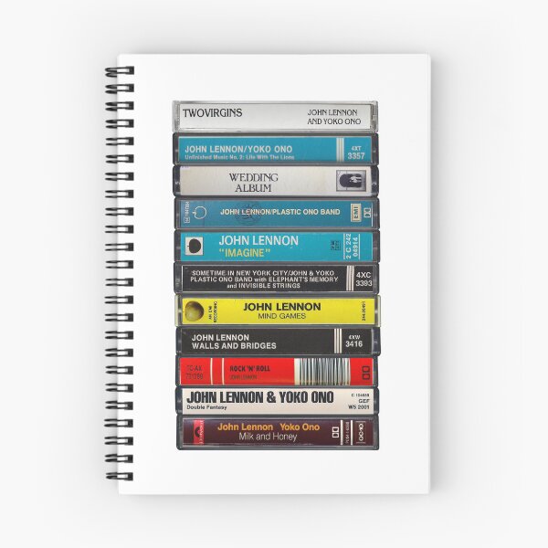Item preview, John Lennon - Studio Albums - Vintage Cassette Print designed and sold by Mr Mustard Prints.