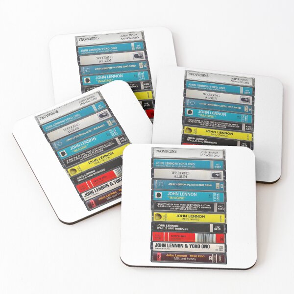 Item preview, John Lennon - Studio Albums - Vintage Cassette Print designed and sold by Mr Mustard Prints.