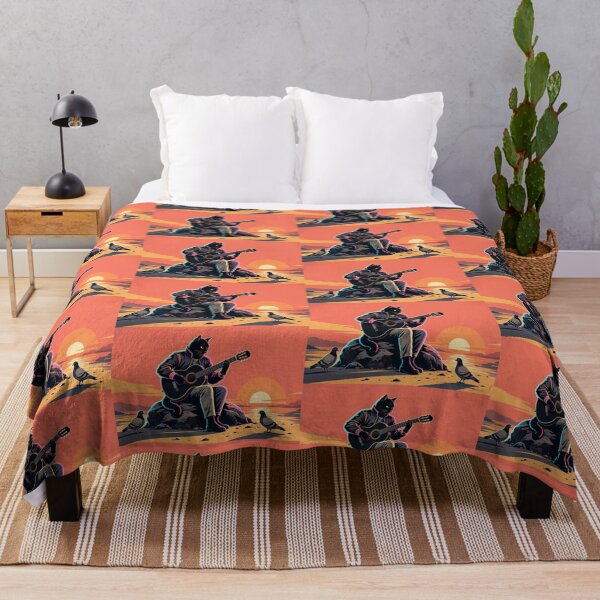 Item preview, Cool Cat Playing Guitar at Sunset designed and sold by Dogandesighn.