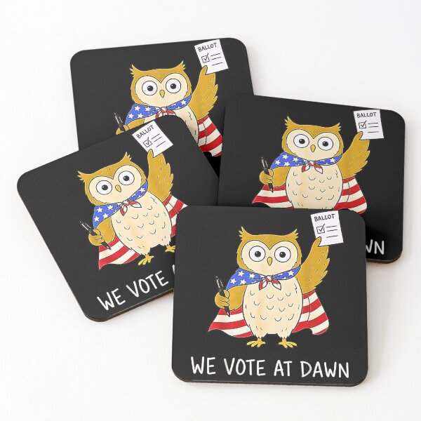 Item preview, We Vote At Dawn Election 2026 Patriotic American Flag Funny Owl  designed and sold by Byhergawaa.