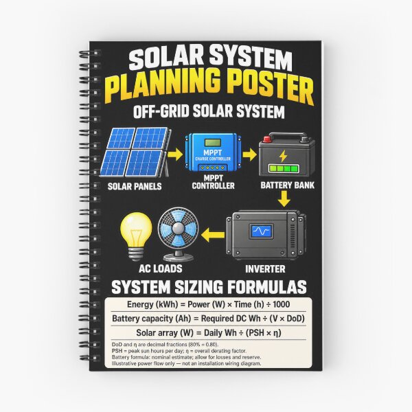 Item preview, Off-Grid Solar System Planning — Solar Panels, Battery Storage & Inverter designed and sold by UrsaOasis.