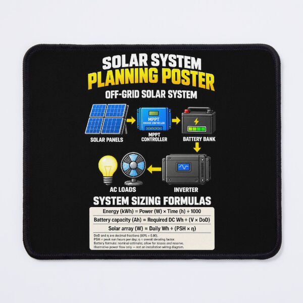 Item preview, Off-Grid Solar System Planning — Solar Panels, Battery Storage & Inverter designed and sold by UrsaOasis.