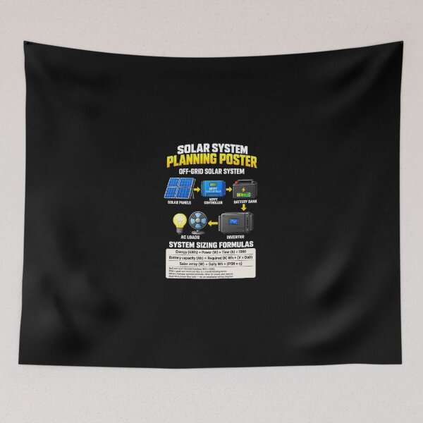 Item preview, Off-Grid Solar System Planning — Solar Panels, Battery Storage & Inverter designed and sold by UrsaOasis.