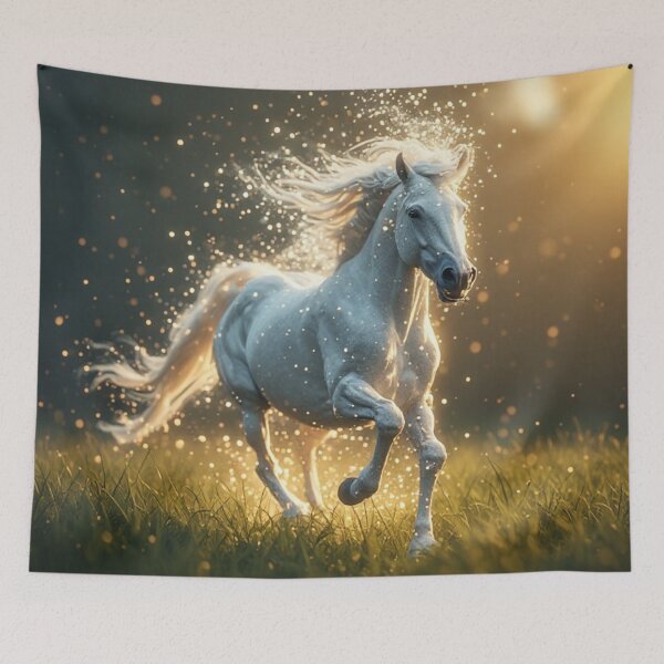 Item preview, • Ethereal White Stallion Glowing Magic Art designed and sold by AWADHESH  CHAURASIA.