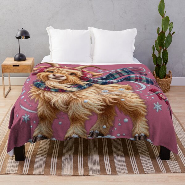 Item preview, Funny Scottish Highland Goat in Winter Wind designed and sold by MaedK.