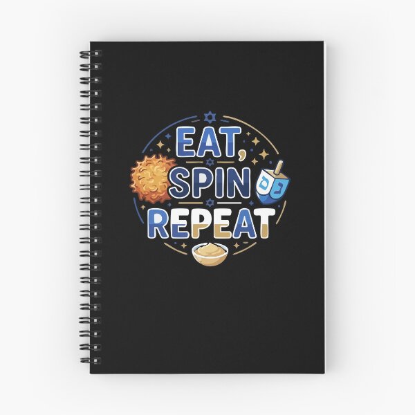 Item preview, Hanukkah Eat Spin Repeat Latke Dreidel Jewish designed and sold by AmeliaShirts.