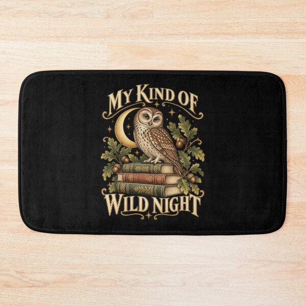 Item preview, My Kind Of Wild Night - Bookish Owl Humor designed and sold by Good Mood Foundry.