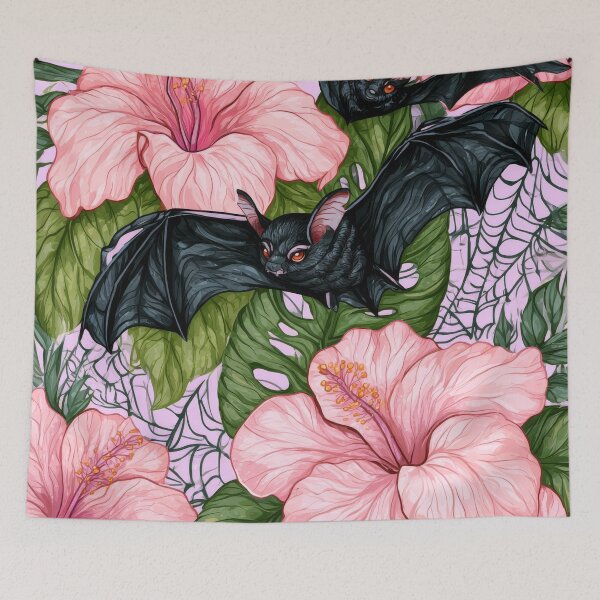 Item preview, Hibiscus Spiderweb and Bats designed and sold by scicilysimonee.