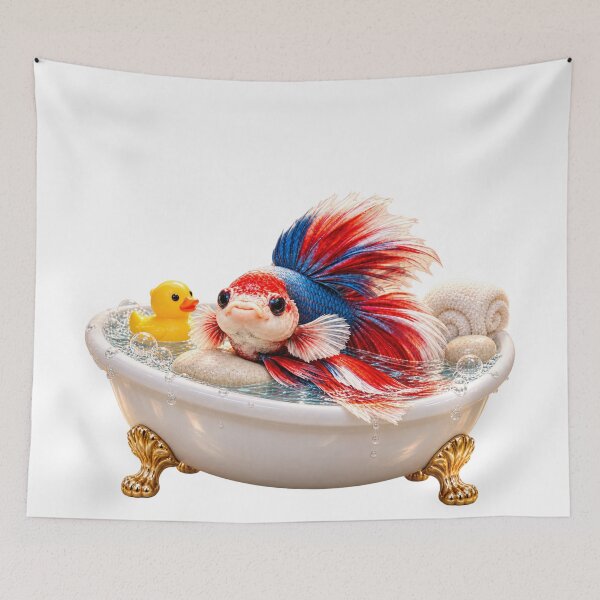 Item preview, Colorful Betta Fish Bathtub designed and sold by Sillytoe.