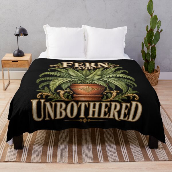 Item preview, Fern And Unbothered - Botanical Plant Humor designed and sold by Good Mood Foundry.
