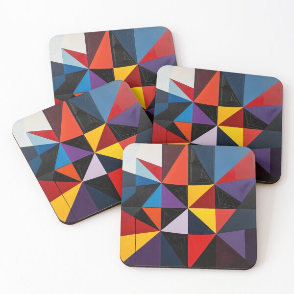 Item preview, spatial illusion colorful geometric triangular abstract design designed and sold by SmashingDeals.