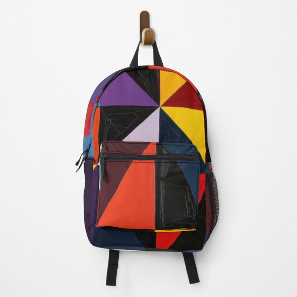 Item preview, spatial illusion colorful geometric triangular abstract design designed and sold by SmashingDeals.