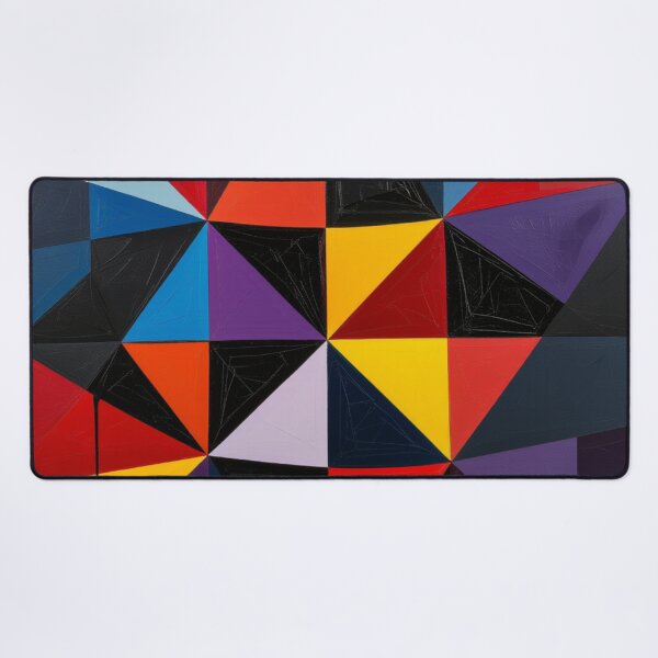 Item preview, spatial illusion colorful geometric triangular abstract design designed and sold by SmashingDeals.