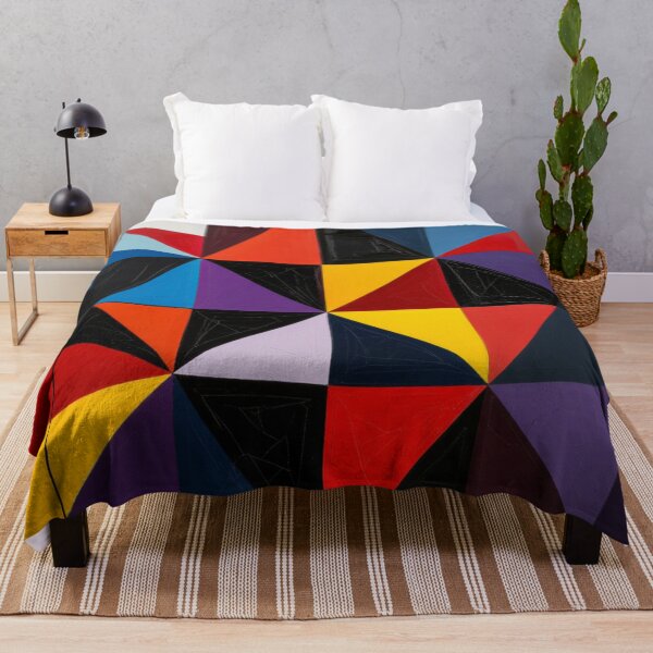 Item preview, spatial illusion colorful geometric triangular abstract design designed and sold by SmashingDeals.