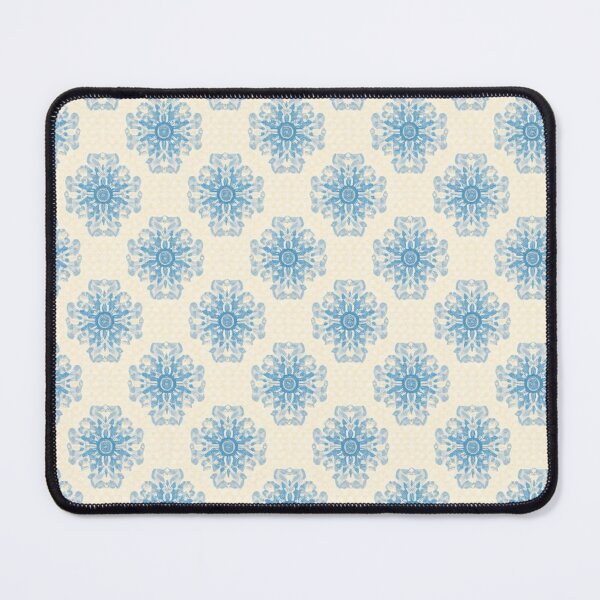 Item preview, Blue Cream Floral Medallion Pattern Vintage Botanical designed and sold by PunchDrop.