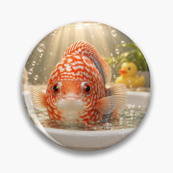Item preview, Whimsical Discus Fish Bathtub designed and sold by Sillytoe.