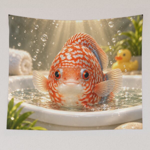 Item preview, Whimsical Discus Fish Bathtub designed and sold by Sillytoe.