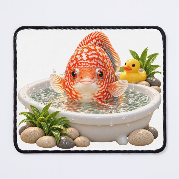 Item preview, Playful Discus Fish Bathtub designed and sold by Sillytoe.