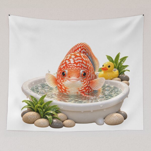 Item preview, Playful Discus Fish Bathtub designed and sold by Sillytoe.