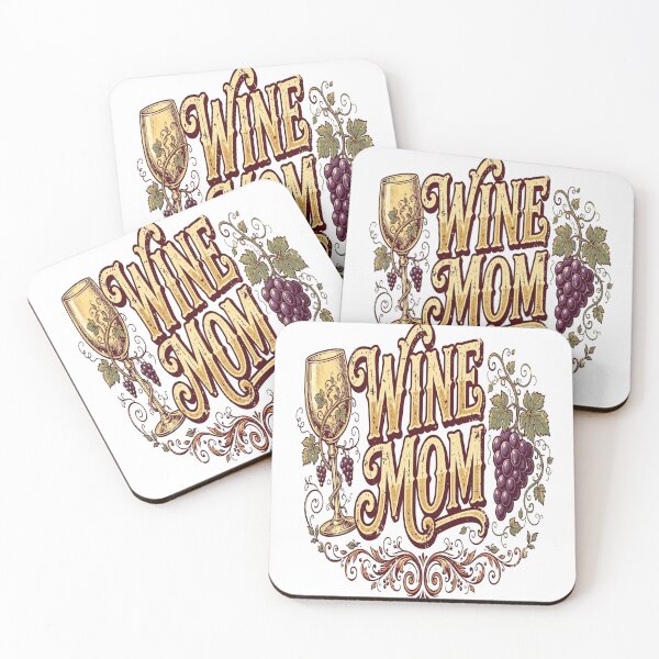 Item preview, Wine Mom Retro Vintage Wine Glass Grapes T-Shirt designed and sold by EverydayBadge.