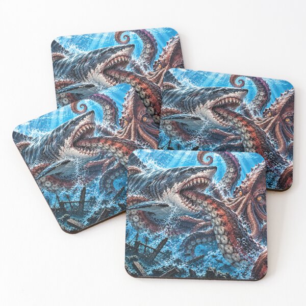 Item preview, Megalodon verse Kraken designed and sold by SCollectables.