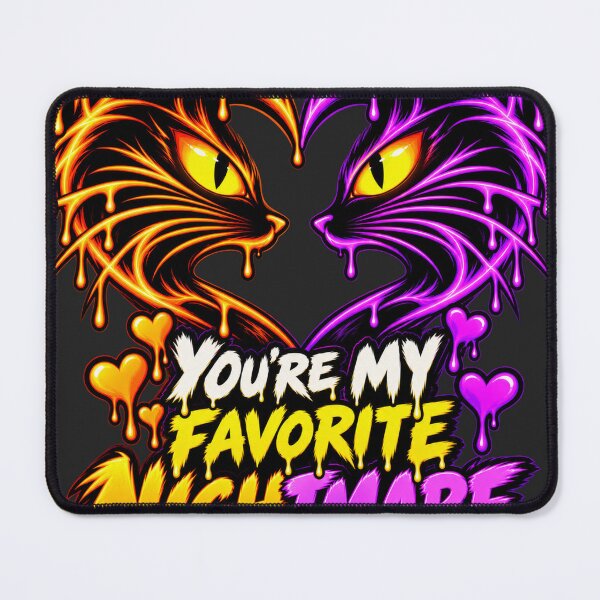 Item preview, You're My Favorite Nightmare – Funny Halloween Cat Couple designed and sold by Funirama.