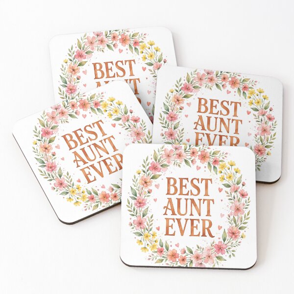 Item preview, Best Aunt Ever Floral Wreath Watercolor T-Shirt designed and sold by EverydayBadge.