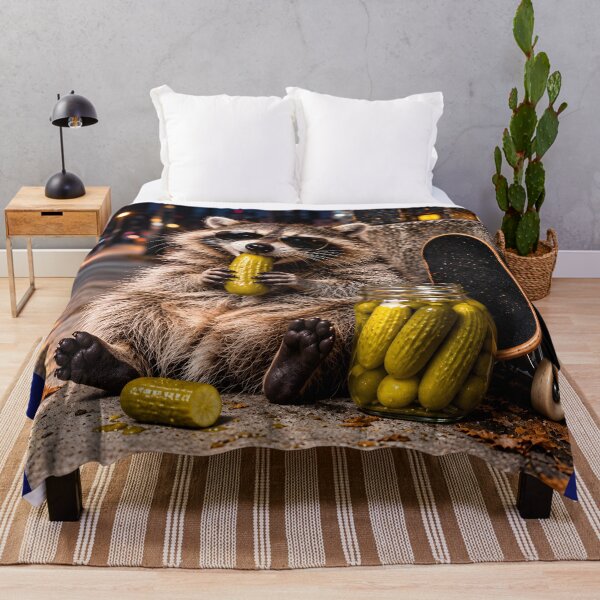 Item preview, Raccoon Eating Pickles designed and sold by Clothes With Smiling Animals Walt Gral.