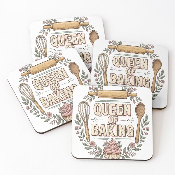 Item preview, Queen of Baking Vintage Rolling Pin Cupcake T-Shirt designed and sold by EverydayBadge.