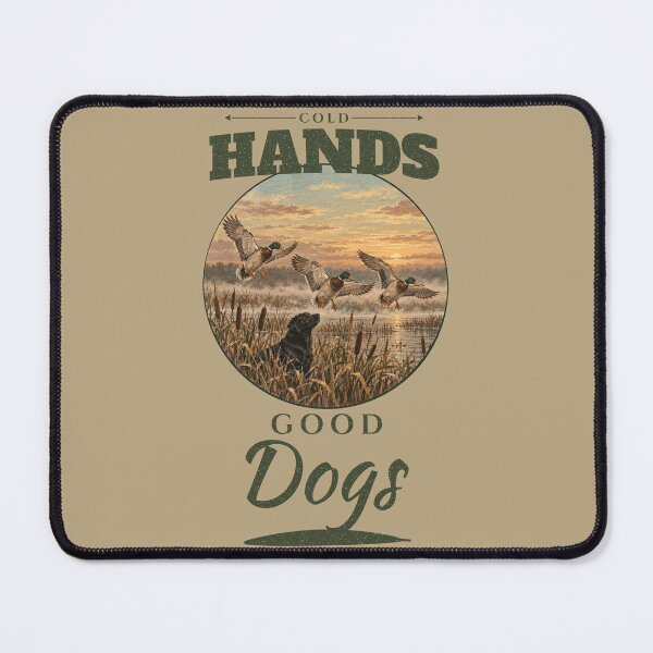Item preview, Cold Hands Good Dogs Mallard Duck Hunting Black Lab Scenic designed and sold by Worn & Witty.