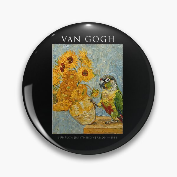 Item preview, Van Gogh Sunflowers Parrot Green Cheek Conure Fun Art Lover designed and sold by snailslowdance.
